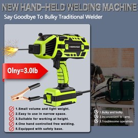 Welding Machine Handheld,20-120A 110V Portable Stick Welder 20pcs Rods,IGBT Hand Held Welder Machine withHot Start Arc Force Anti-stick ARC Welder Gun,6 Variable Current Adjustment (Green)
