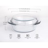 HUSANMP Round Tempered Glass Casserole Dish with Lid, Glass Casserole