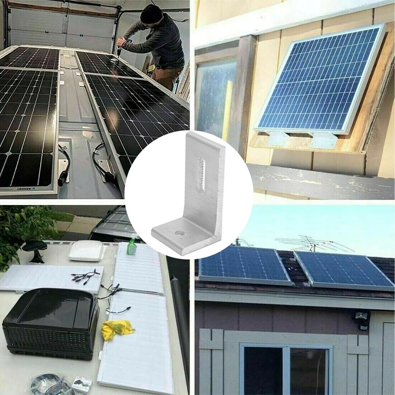 10-Pack Heavy-Duty Aluminum Alloy L-Foot Solar Mounts Photovoltaic Panel Mounting