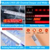 Muzata 10Pack 3.3FT Plus-Size Silver LED Strip Channel Milky Diffuser