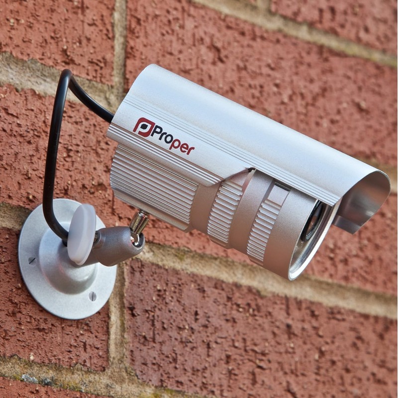 Properav Dummy CCTV Camera Outdoor, Fake Security Cameras Aluminium –