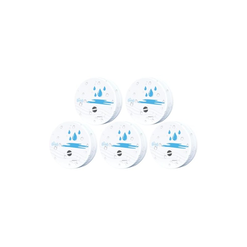 5-Pack Water Leak Detectors with 100dB Alarm for Home Safety