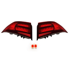 HECASA 2PCS Rear Tail Light Compatible with 2004-2008 Acura TL Replacement for 33551SEP-A21 AC2818108 33501SEP-A21 AC2819108 Black Housing Red Lens Halogen LH RH
