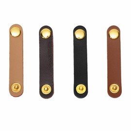 Set of 2 Genuine Leather Bag Adjustable Buckle Bag Size Adjustable Length Easy to Install Charm Bucket Type Bag Shoulder Bag Handbag Parts Brown Beige Accessories Craft Parts Cowhide DIY, Braun