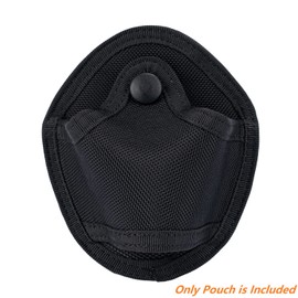 TACNEX Handcuff Holder for Duty Belt MOLLE Vest Nylon Cuff Pouch fits ASP Hand Cuff Carrier Single Cuff Carry Bag Sheath Police Law Enforcement Cop Sheriff Military Open Top w/Snap