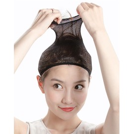 BetterJonny Black Wig Net, Set of 20, Tubular Wig Cap, Mesh, Men's, Unisex, Black, Hair Net, Painless, Hair Bundle, Net, One Size Fits All