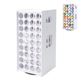 Spalivivre Acrylic Paint Holder Organizer with 72 Holes, 360° Spinning Craft Paint Storage Organizer, 2 Oz Vertical Acrylic Paints Storage Rack, Compatible with Apple Barrel Folkart