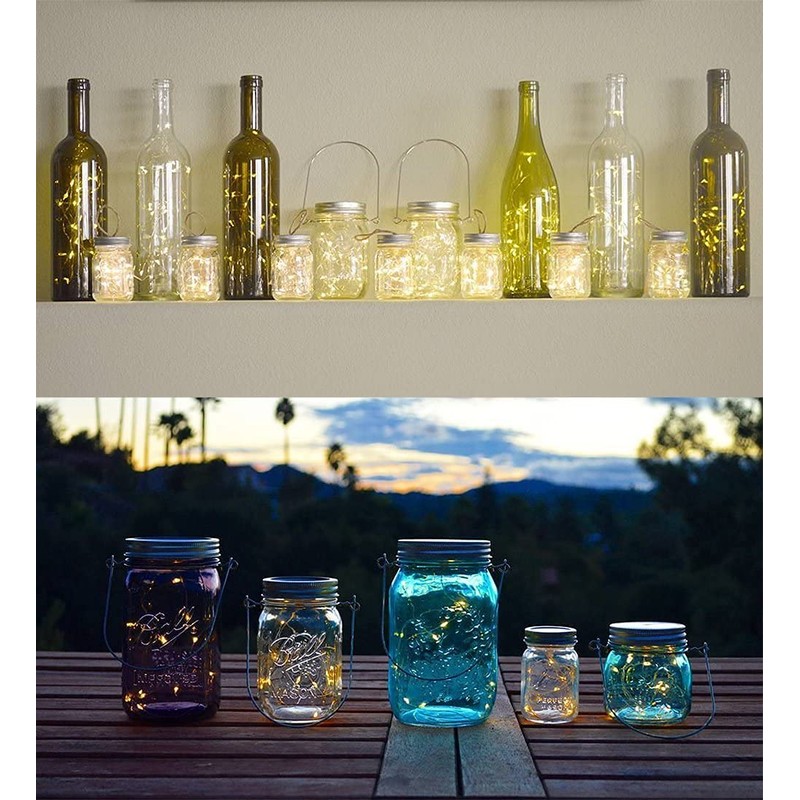 Tiardey 6 Pack Mason Jars Hanger Stainless Steel Wire Handles
