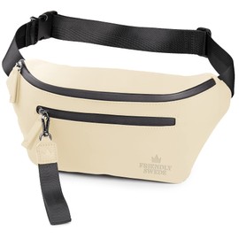 The Friendly Swede Bum Bag for Women, Men - Stylish Belt Bag Fanny Pack, Waist Bag, Waist Bag Vreta Bum Bag, Cream