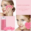 120 Pcs Compressed Facial Sponges with Container Heart Shape Face