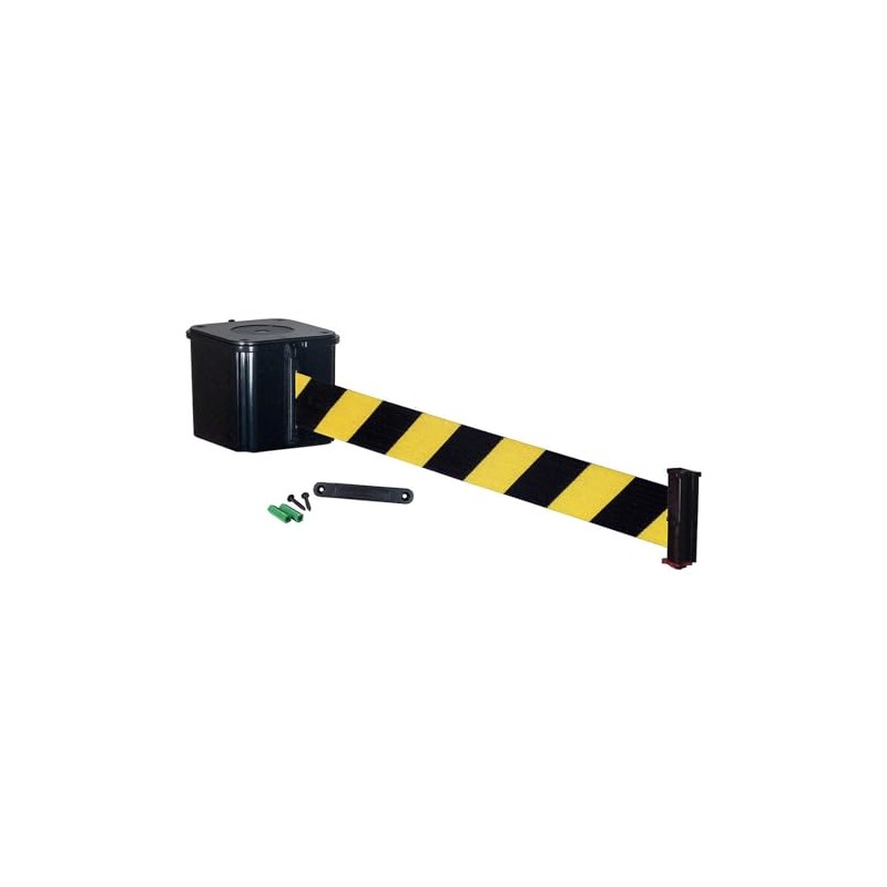 Wall Barrier, 25ft Black/Yellow Belt