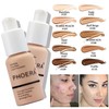 PHOERA Foundation,3 PCS Contour Stick Makeup Kit,Shades with Highlighter Stick,Blush