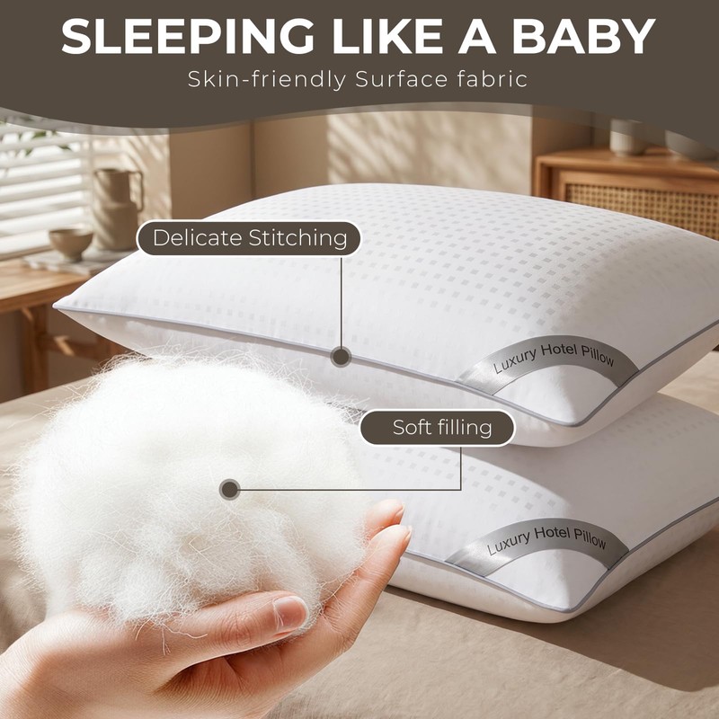 HIMOON Bed Pillows for Sleeping Set of 2,Standard Size Cooling