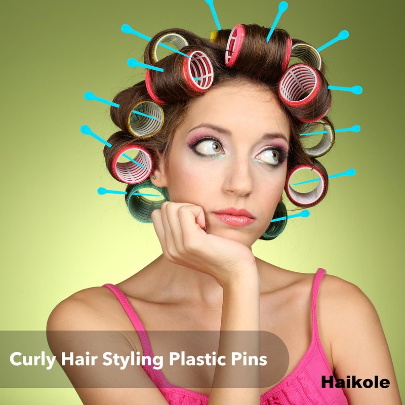Haikole Pieces Brush Roller Pick 180 PCS Plastic Roller Pick
