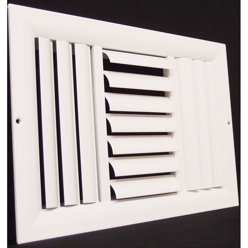 HVAC Premium 10''w X 8''h 3-Way Aluminum Curved Blade Adjustable