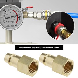 eMagTech 2PCS Compressed Air Plug Nipples NW 7.2 with 1/4 Inch Internal Thread for Compressed Air Connection Air Hose Fittings Air Compressor Quick-Connect Male Plug