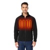 ORORO Men’s Heated Fleece Jacket with Battery, Fleece Heating Jacket