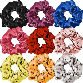 satin scrunchies for all hair type 9pack elastic hair band great for ponytails XL srcunchies set these soft hair ties is great for every occasion
