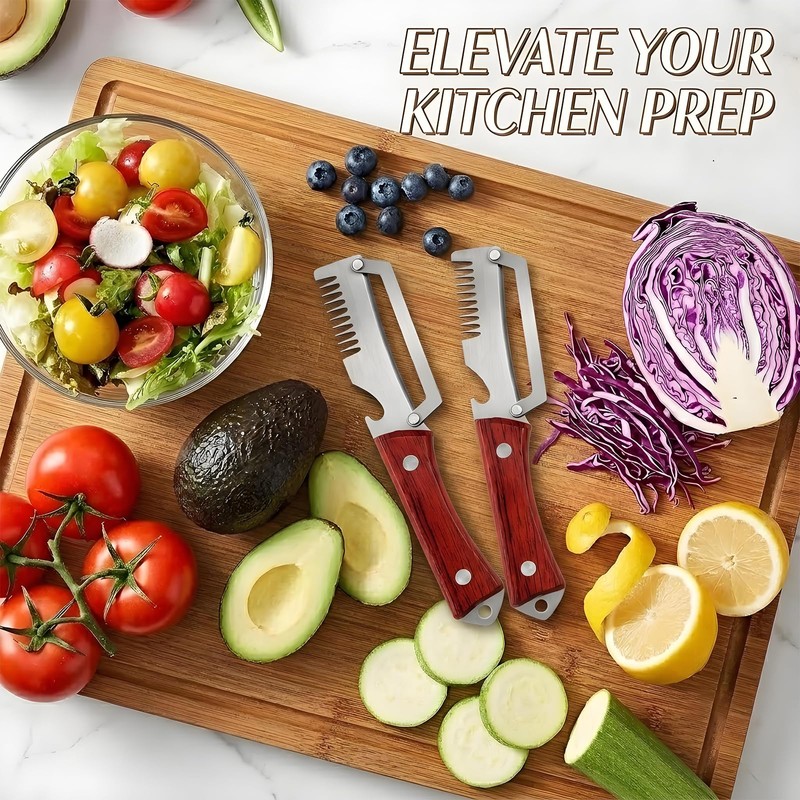 2 Pack Multifunctional Vegetable Peeler, Stainless Steel Vegetable Peeler for