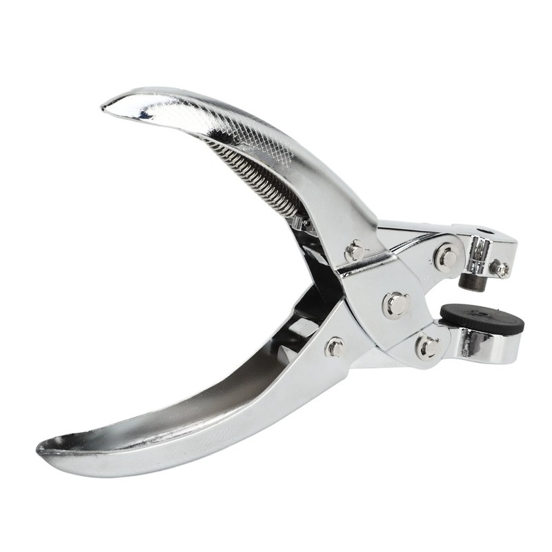 Hole Punch Plier Zinc Alloy Sliver Handheld Paper Puncher Tool