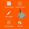 Bluetooth 5.2 Receiver Low Latency AUX Optical Coaxial Output Support