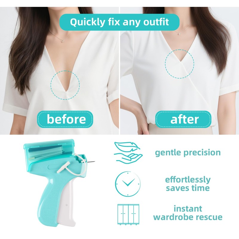 1Plusselect Stitchy Quick Clothing Fixer Mini Stitch Gun with 5