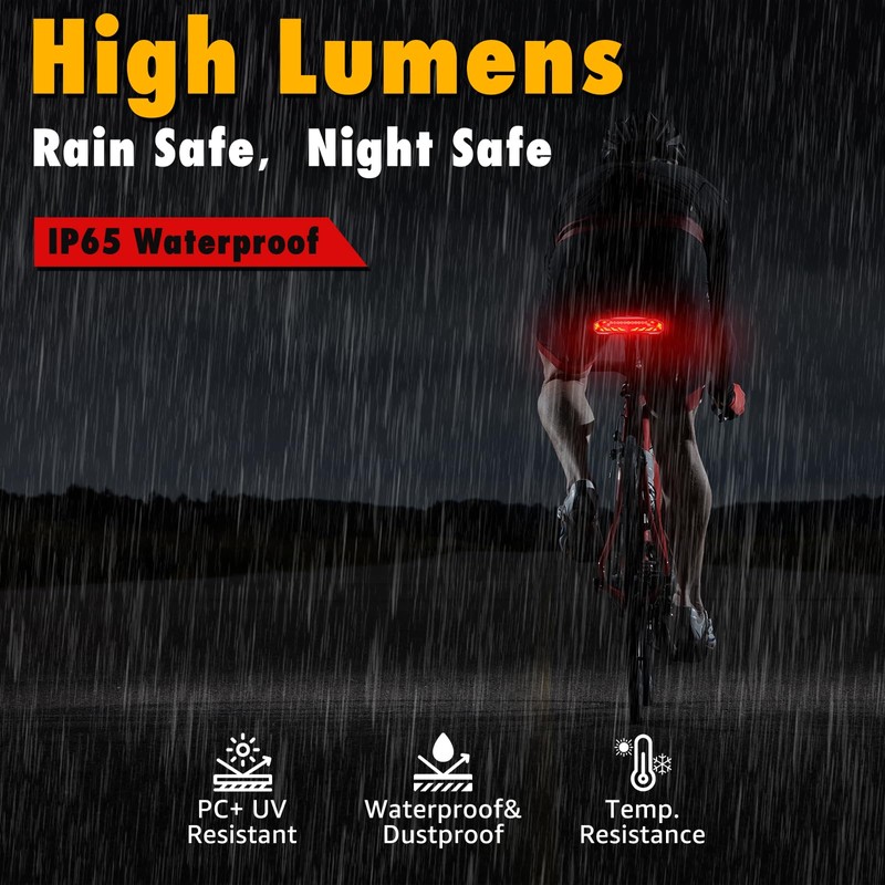 NineLeaf Smart Bike Seat Tail Light Kit, Anti-Theft Bike Alarm