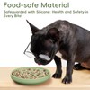 AXEFUN Silicone Slow Feeder Dog Bowl – Green Bone Pattern