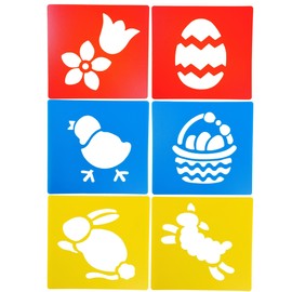 Plastic Easter Animal Spring Art Stencils Template Set for Kids Drawing Set of 6 by BCreative ®