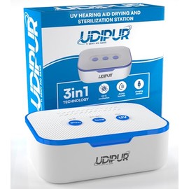 Drying Box with UV Sterilisation and Charging Function for Hearing Aids