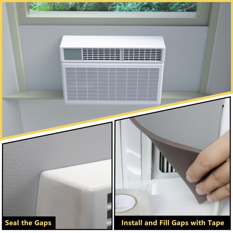 Powrocket Window Air Conditioner Surround Foam Insulation Panels,Window AC Side