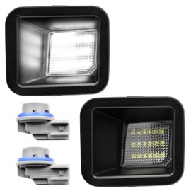 Asgohme LED License Plate Lights Bright White Tag Lamp Assembly with Socket Compatible with 2017 2018 2019 2020 2021 2022 2023 2024 Ford F250/ F350/ F450 Super Duty Pickup Truck, Pack of 2