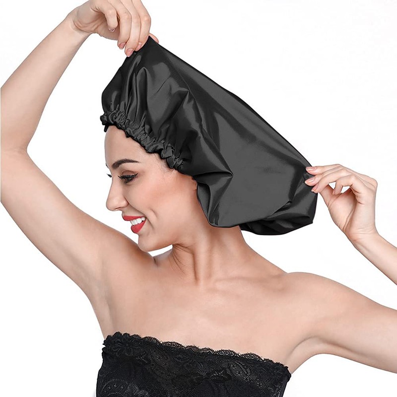 ELIHAIR Gorro de dormir sedoso de satén para cabello rizado,