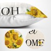 Home Sweet Home Sunflower Spring Throw Pillow Cover Farmhouse Decorative