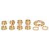 11Pcs Brass Router Template Guides Set for Dovetailing, Hinge Routing,