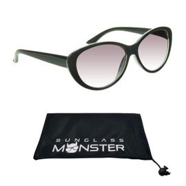 proSPORT | Cat Eye Womens Full Lens Tinted Reading Sunglass Black Frame +1.75 NOT BIFOCAL Oversize