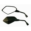 MotorToGo Black Fiber Rear View Mirrors Compatible for 2014 Kawasaki
