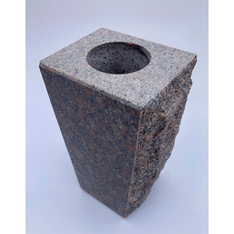 Granite Vase Tapered 5"x4"x9" Dakota Mahogany