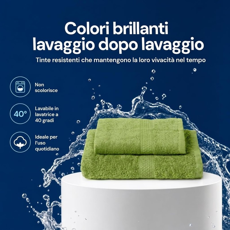 Caleffi Set 2 Asciugamani Viso e Ospite 40x60 + 55x100