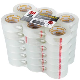 ROWNAK Clear Packing Tape (36 Rolls) - Heavy Duty Packaging Tape 2.7mil Thick, 2.0 in. Wide x 110 Yards - Strong Adhesive, Silent, Reliable Package Tape for Home Office Shipping Moving Sealing
