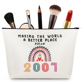 Aucuu Women's Cosmetic Bag, Birthday Makeup Bag, Makeup Bag, Portable Makeup Bag, Multi-Purpose Makeup Bag, Gifts for Birthday, Women, Mothers, Best Friends and Bridesmaids, #5 2007, 1