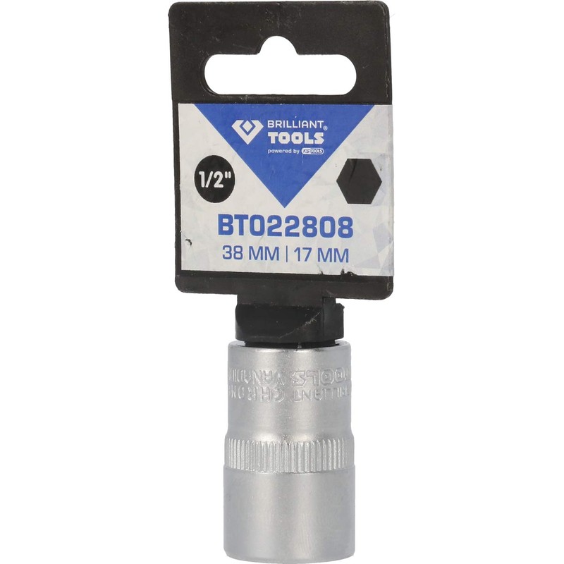 BRILLIANT TOOLS BT022808 1/2 Inch Hexagonal Socket, 17 mm [Powered