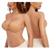 Wekofi Women’s Strapless Push Up Padded Underwire Sticky Invisible Adhesive