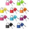 10 Pieces Mini Padlock Suitcase Locks 1.25''with Keys Multicolor Keyed