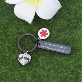 SEIRAA Medical Technician Jewelry Emergency Medical Technician Graduation Gift Paramedic Wife Keychain(black Paramedic keychain)