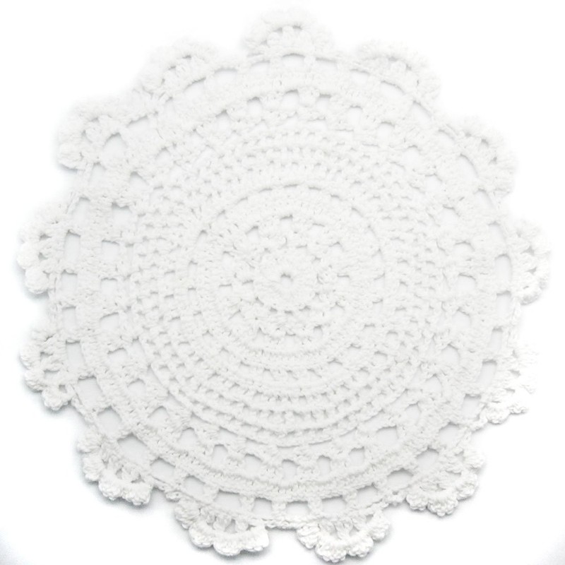 kilofly Handmade Crochet Round Cotton Lace Table Placemats Doilies Value