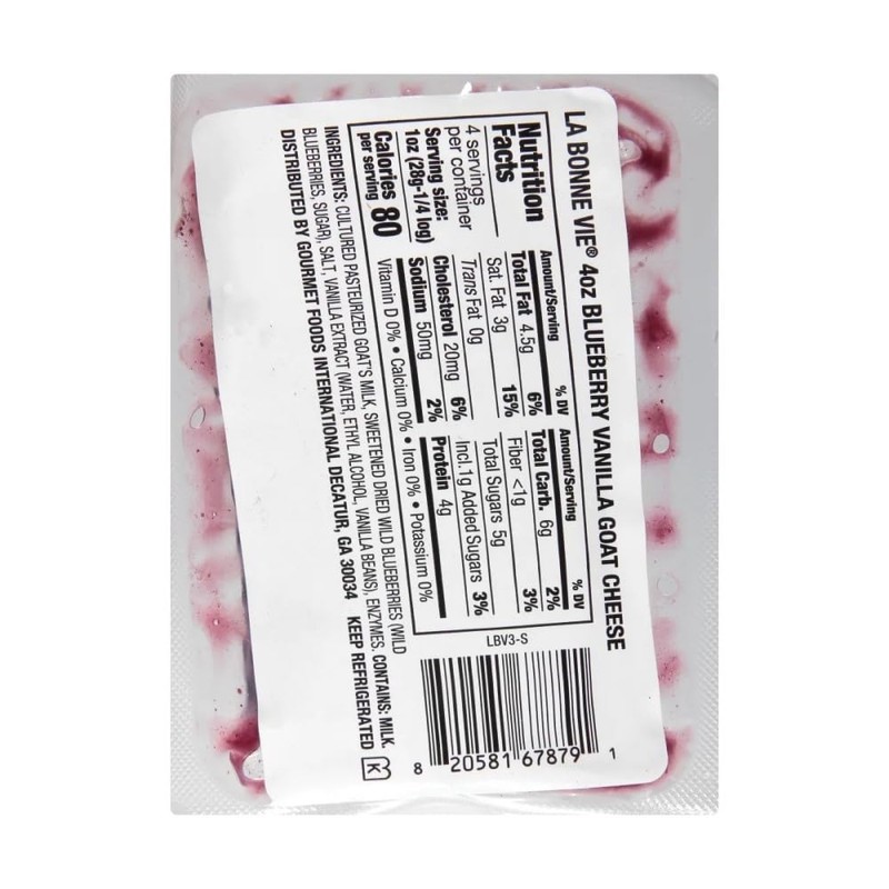 La Bonne Vie Honey Goat Cheese Log, 4 oz, 12