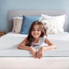 3 Inch Full Size Gel-Infused Memory Foam Mattress Topper for Side Sleepers, Mattress Pads for Stomach Sleeper Breathable Bed Toppers with Removable Washable Cover