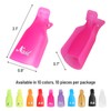 10Pcs Plastic Acrylic Nail Art Soak Off Cap Clip UV