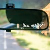 Set 3Pcs You Matter Butterfly Rear-View Mirror Decal Affirmation Funny
